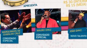 Mauro Diniz e outros bambas no dia 26