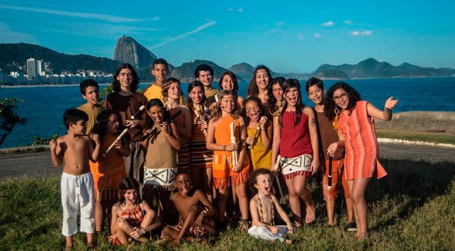 Flautistas da Pro Arte em Festa na Aldeia